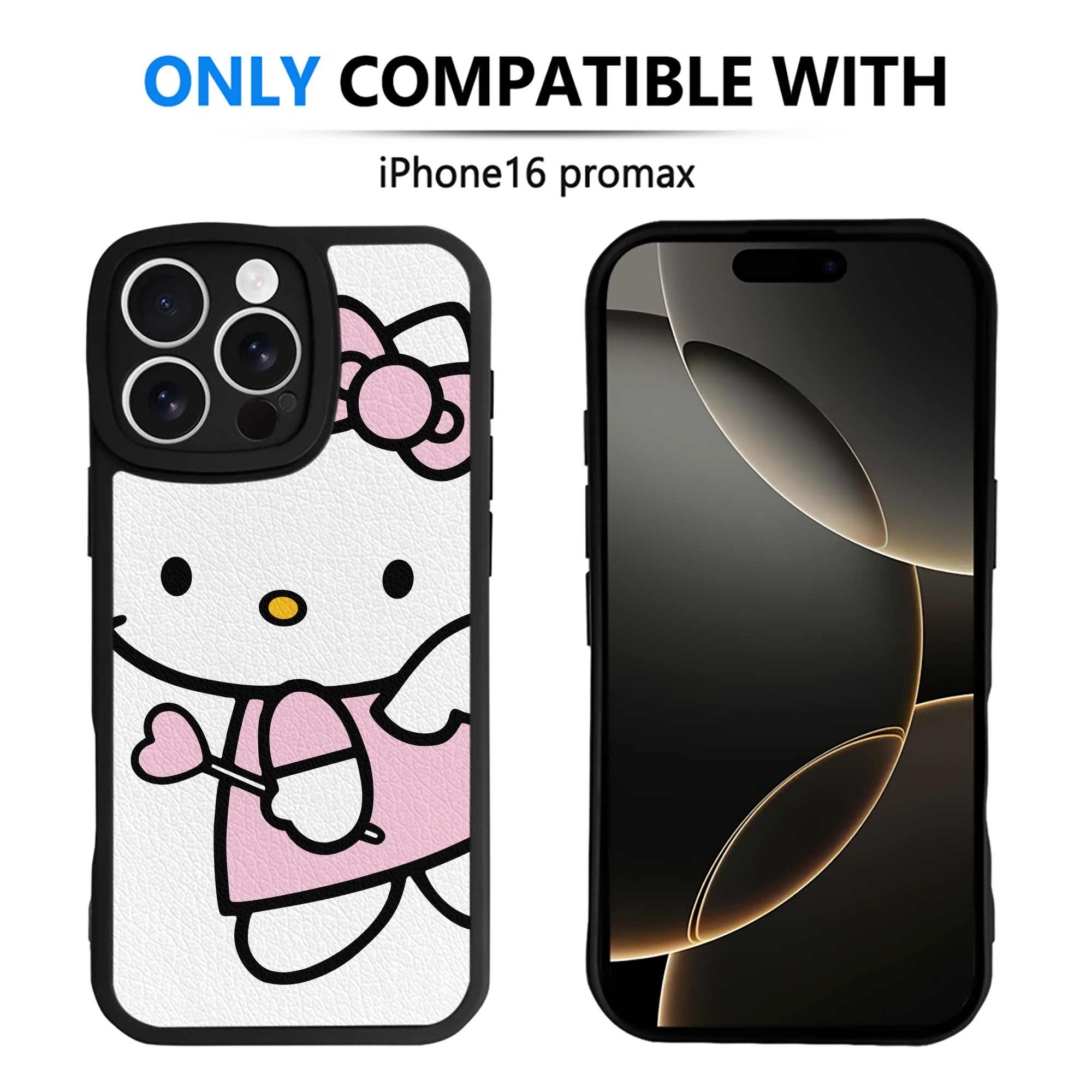 （画像用） Hello Kitty ハローキティ 【iPhone 16シリーズ対応】シリコンスマホケース（レザー調） 材質：シリコン